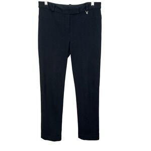 Tory Burch Black Wool‎ Blend Straight Leg Trouser Pants Women's Size 6